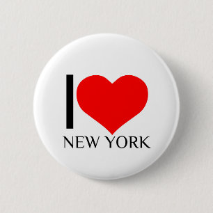 CHAPA REDONDA DE 5 CM CORAZÓN DE NUEVA YORK