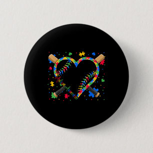 Chapa Redonda De 5 Cm Corazón de pelota de béisbol con trozos de rompeca