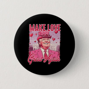 Chapa Redonda De 5 Cm Corazón divertido de Trump, amor para mujeres y ho