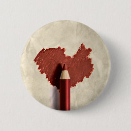 Chapa Redonda De 5 Cm Corazón escarchado