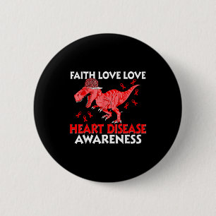 Chapa Redonda De 5 Cm Corazón Fe Esperanza Amor Conciencia de la Enferme