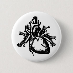 Chapa Redonda De 5 Cm Corazón humano
