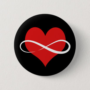 Chapa Redonda De 5 Cm Corazón infinito