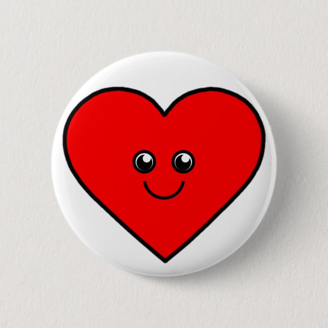 Chapa Redonda De 5 Cm Corazón lindo (Anverso)