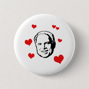 CHAPA REDONDA DE 5 CM CORAZÓN MCCAIN T-SHIRT