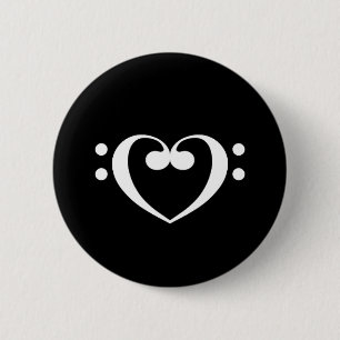 Chapa Redonda De 5 Cm Corazón musical