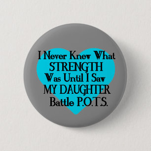 Chapa Redonda De 5 Cm Corazón/Nunca Sabía... Hija... P.O.T.S.