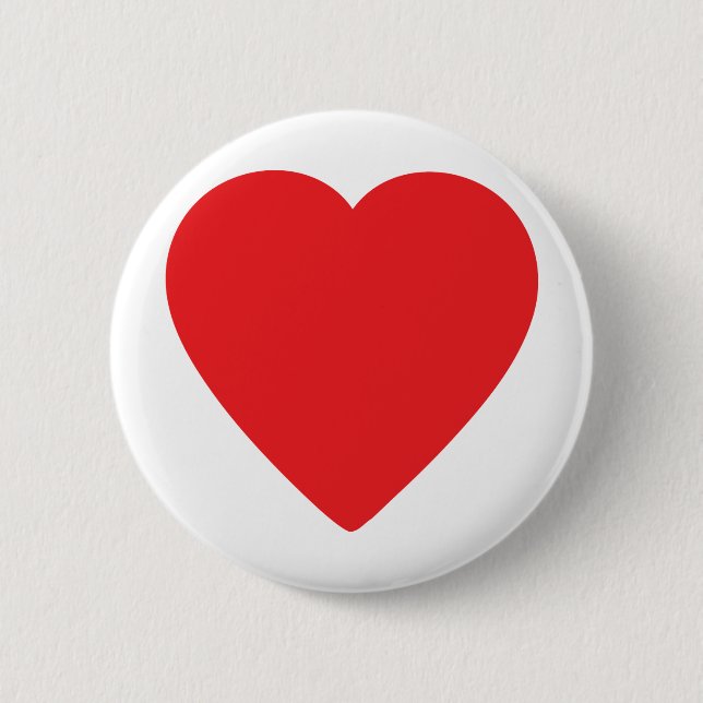 Chapa Redonda De 5 Cm corazón rojo uno (Anverso)