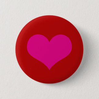 Chapa Redonda De 5 Cm Corazón rosado