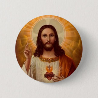 Chapa Redonda De 5 Cm Corazón sagrado de Jesús