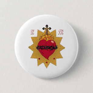 Chapa Redonda De 5 Cm Corazón sagrado I