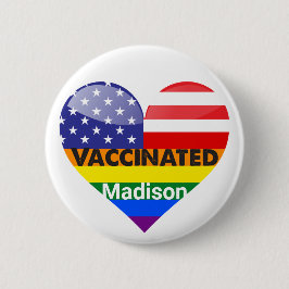 Chapa Redonda De 5 Cm Corazón vacunado