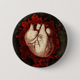 Chapa Redonda De 5 Cm Corazón y salpicón