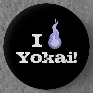 Chapa Redonda De 5 Cm ¡Corazón Yokai! Hitodama