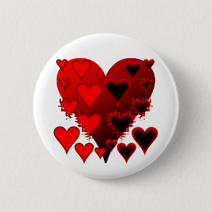Chapa Redonda De 5 Cm Corazones
