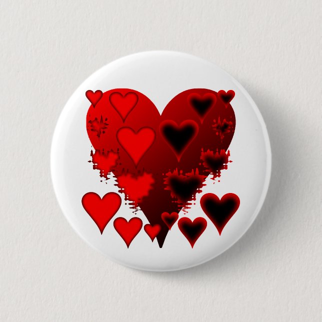 Chapa Redonda De 5 Cm Corazones (Anverso)