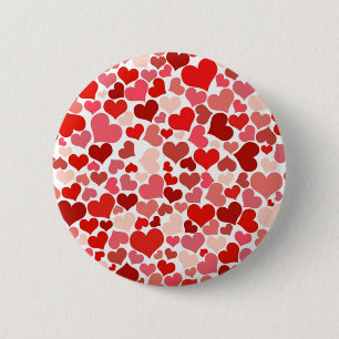 Chapa Redonda De 5 Cm Corazones