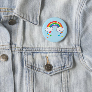 Chapa Redonda De 5 Cm Corazones de arcoiris coloridos suenan gay en el q