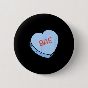 Chapa Redonda De 5 Cm Corazones de Conversación de San Valentín “bae”