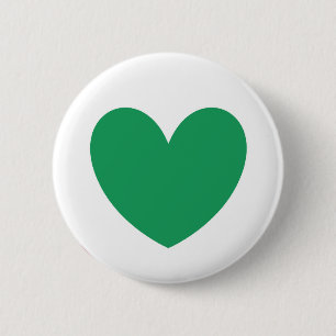 Chapa Redonda De 5 Cm Corazones de lunares verde Kelly sobre blanco