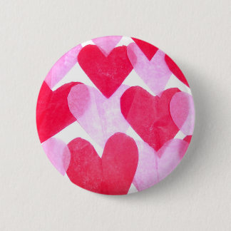 Chapa Redonda De 5 Cm Corazones de papel
