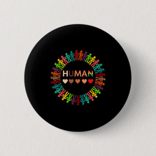Chapa Redonda De 5 Cm Corazones integrales para la justicia racial de Bl