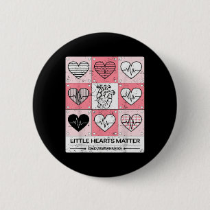 Chapa Redonda De 5 Cm Corazones Pequeños Concienciación Del Niño Anatomí