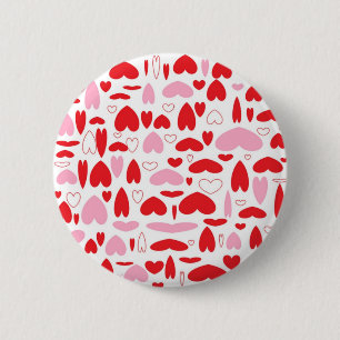 Chapa Redonda De 5 Cm Corazones Rojo Y Rosa