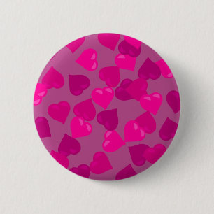 Chapa Redonda De 5 Cm Corazones rosados