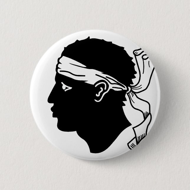 Chapa Redonda De 5 Cm Córcega, Francia (Anverso)