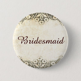 Chapa Redonda De 5 Cm Cordón rústico soñador del vintage