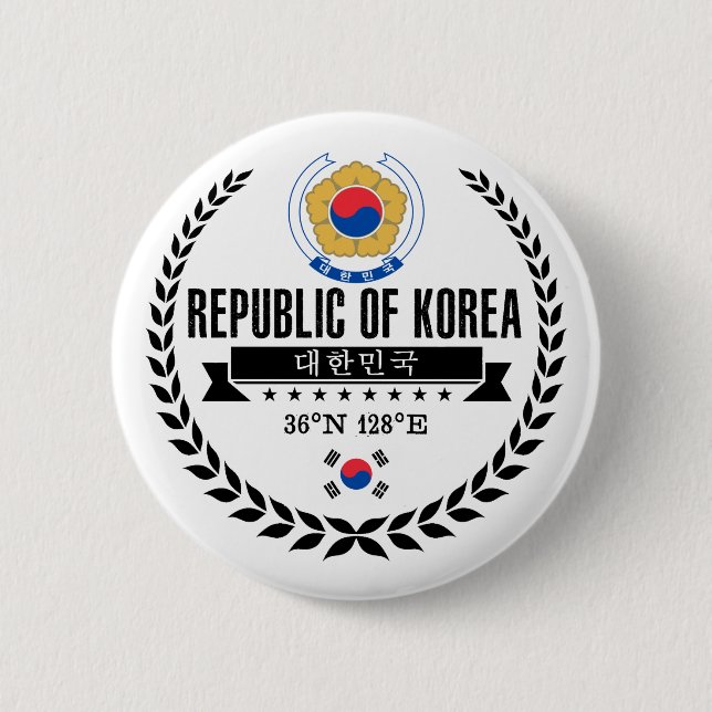 Chapa Redonda De 5 Cm Corea del Sur (Anverso)