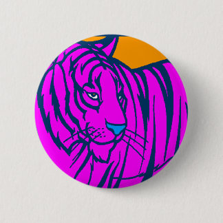 CHAPA REDONDA DE 5 CM COREY TIGER 80 RETRO PINK JUNGLE TIGER