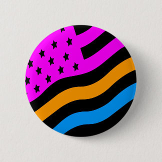 CHAPA REDONDA DE 5 CM COREY TIGER 80 RETRO USA FLAG MULTI COLOR NEGRO