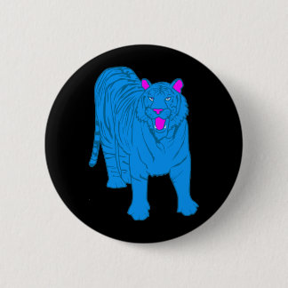 Chapa Redonda De 5 Cm COREY TIGER 80's TIGRE AZUL DE PIE