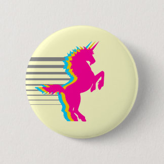 CHAPA REDONDA DE 5 CM COREY TIGER UNICORNIO RETRO VINTAGE AÑOS 80