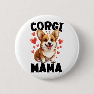 Chapa Redonda De 5 Cm Corgi