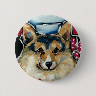 Chapa Redonda De 5 Cm Corgi Galés Cardigan