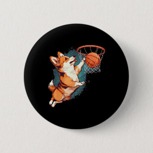 Chapa Redonda De 5 Cm Corgi Puppy Corgi Bysketbyll Para Mujeres Amantes 
