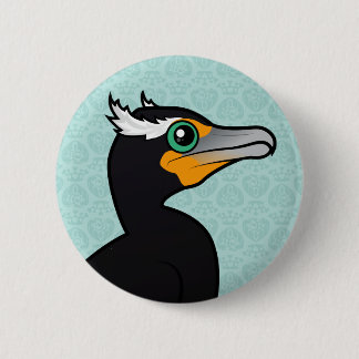 Chapa Redonda De 5 Cm Cormorán Doble-con cresta de Birdorable