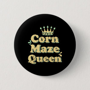 Chapa Redonda De 5 Cm Corn Maze Queen otoño otoño halloween otoño Acti