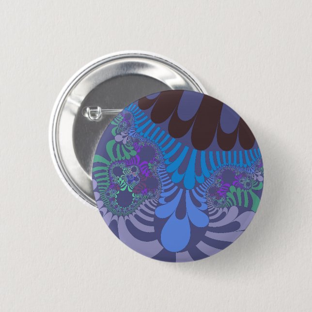Chapa Redonda De 5 Cm Cornflower Blue Mod (Anverso y reverso)