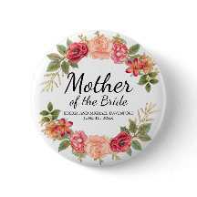 Corona floral personalizada rosa rojo para la madr