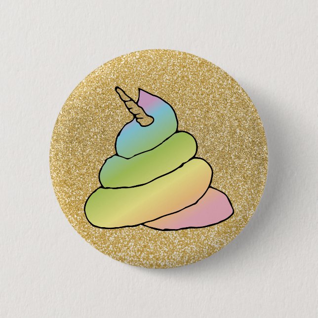 Chapa Redonda De 5 Cm Correa de arcoiris unicornio, Emoji, Emoji con car (Anverso)