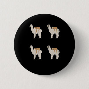 Chapa Redonda De 5 Cm Corta pereza durmiendo en el patrón de Llama