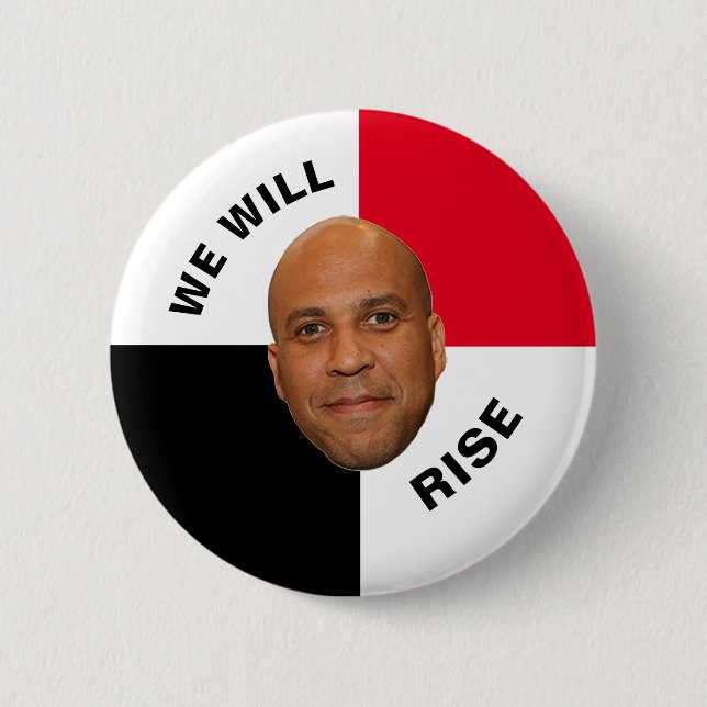 Chapa Redonda De 5 Cm Cory Booker 2020 (Anverso)