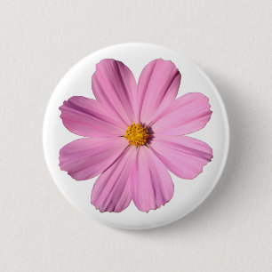 Chapa Redonda De 5 Cm Cosmos rosados
