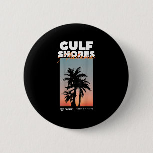 Chapa Redonda De 5 Cm Costa del Golfo - Alabama Summer Palm Vacation Est