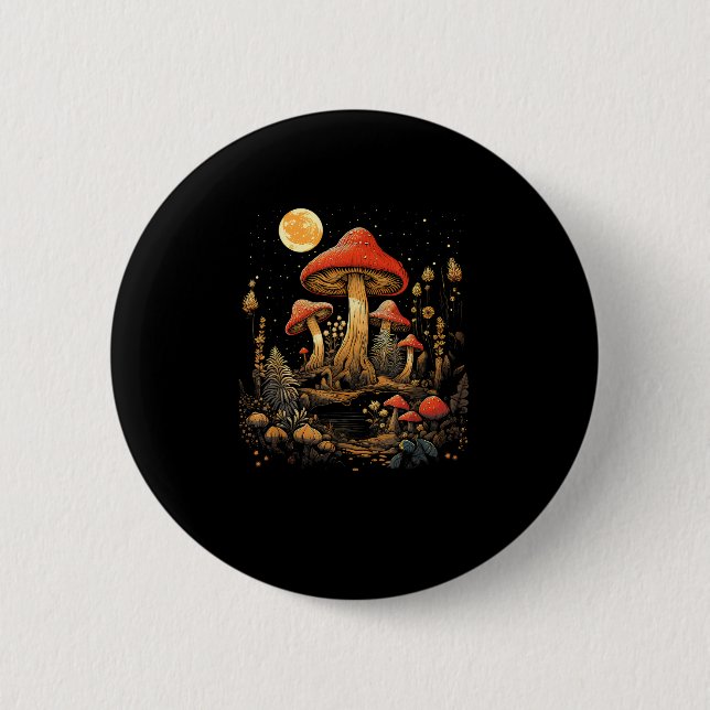 Chapa Redonda De 5 Cm Cottagecore Mushroom Cottagecore Aesthetic Goblinc (Anverso)