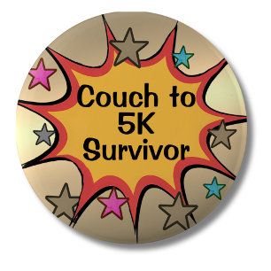 Chapa Redonda De 5 Cm Couch a 5K Sobreviviente Alfiler de Logro Divertid
